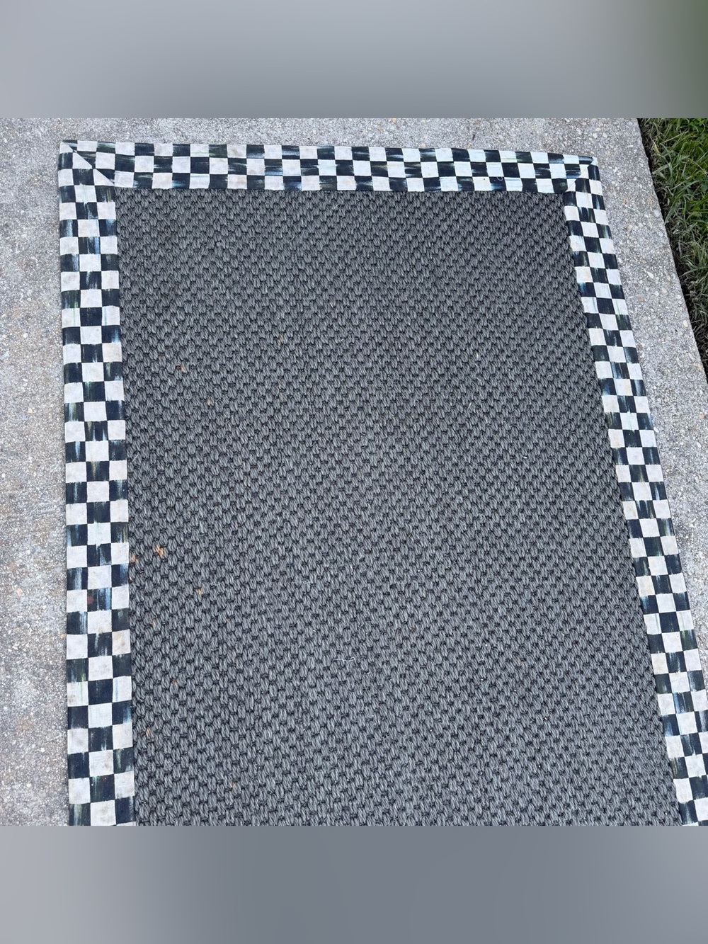 Courtly Check Sisal Runner Rug by MacKenzie-Childs - Picture 6 of 9